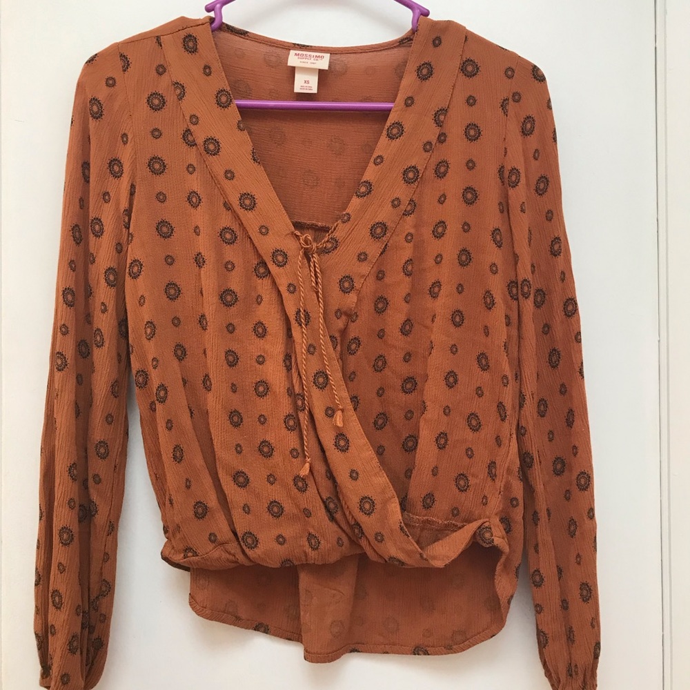 Patterned Longsleeve Blouse